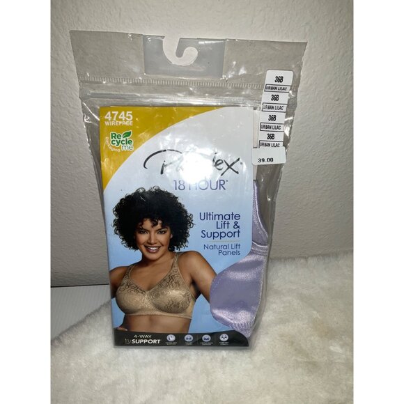 Playtex 18 Hour Ultimate Lift & Support Bra 20/27 Lilac 36B - Picture 1 of 5